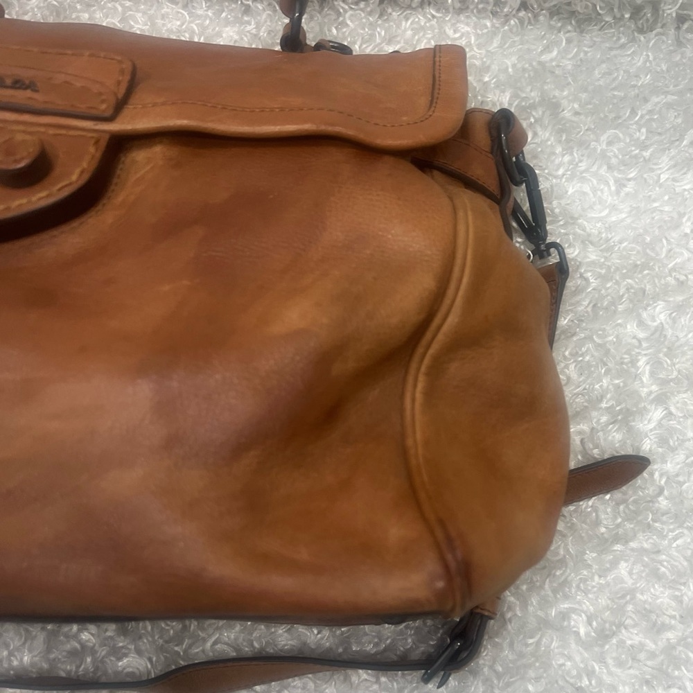 Prada Bag Holdall Brown Taupe Leather Top Handle Shoulder Large Handbag PRADA - Picture 8 of 16